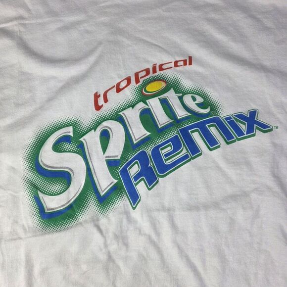 Vintage Y2K Tropical Sprite Remix Promo Shirt‎ White Soda Pop Drink Size Large - Picture 6 of 6